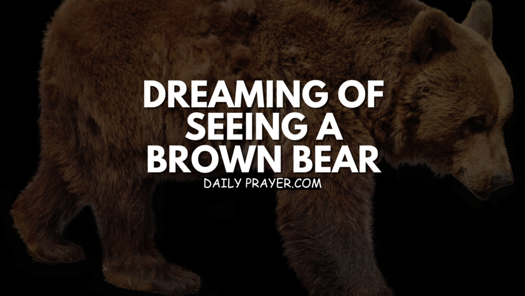 Dreaming of Seeing a Brown Bear: