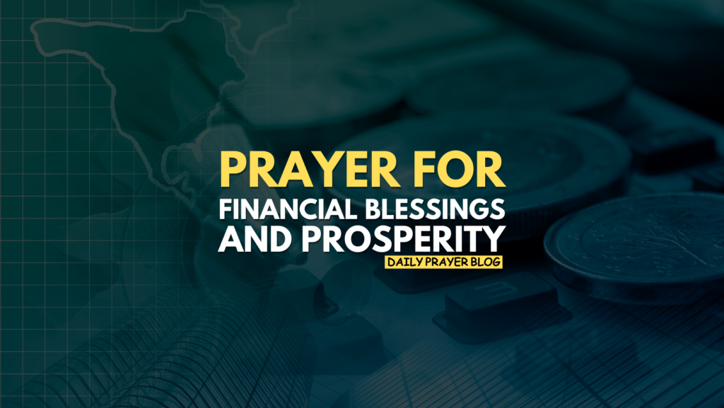 Prayer for financial blessings and prosperity
