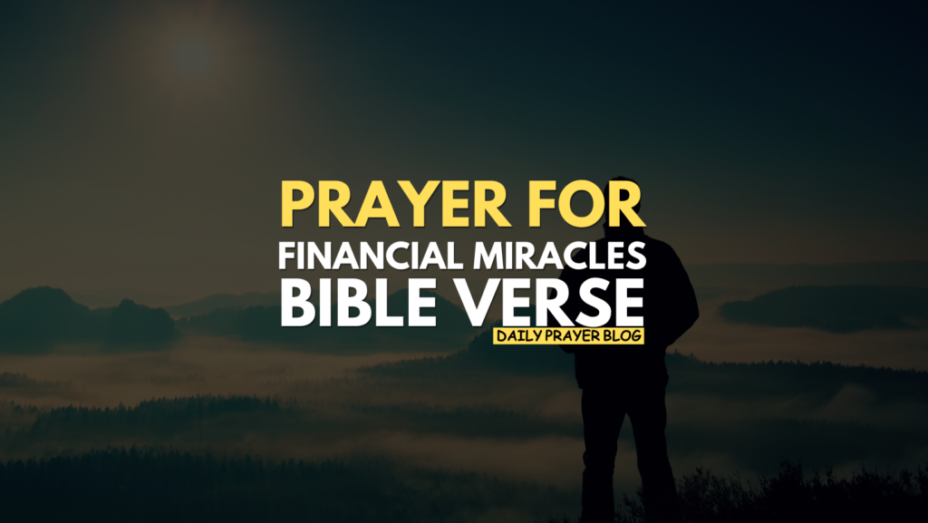 Prayer for financial miracles bible verse